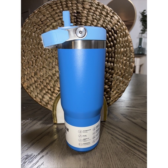 Stanley 30 oz NWT RARE LIMITED EDT Stainless Steel IceFlow Straw Tumbler Azure - Picture 4 of 8